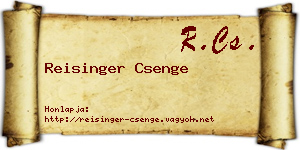 Reisinger Csenge névjegykártya